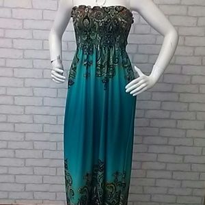 Teal maxi dress